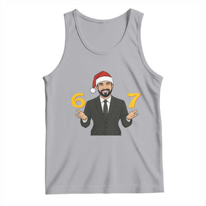 67 Six Seven Zohran Mamdani Christmas Tank Top TS14 Athletic Heather Print Your Wear