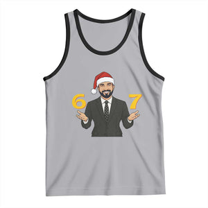 67 Six Seven Zohran Mamdani Christmas Tank Top TS14 Athletic Heather Black Print Your Wear