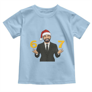 67 Six Seven Zohran Mamdani Christmas Toddler T Shirt TS14 Light Blue Print Your Wear