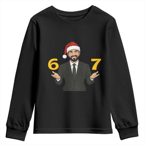 67 Six Seven Zohran Mamdani Christmas Youth Sweatshirt TS14 Black Print Your Wear