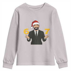 67 Six Seven Zohran Mamdani Christmas Youth Sweatshirt TS14 Ice Gray Print Your Wear