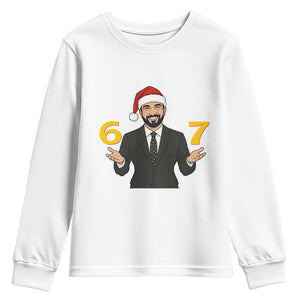 67 Six Seven Zohran Mamdani Christmas Youth Sweatshirt TS14 White Print Your Wear