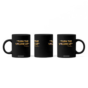 Turn The Volume Up Coffee Mug Zohran Mamdani Christmas - Print Your Wear