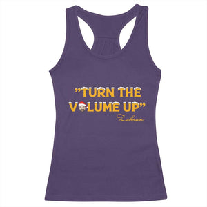 Turn The Volume Up Racerback Tank Top Zohran Mamdani Christmas TS14 Purple Print Your Wear