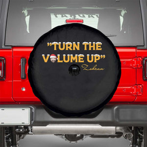 Turn The Volume Up Spare Tire Cover Zohran Mamdani Christmas TS14 Black Print Your Wear