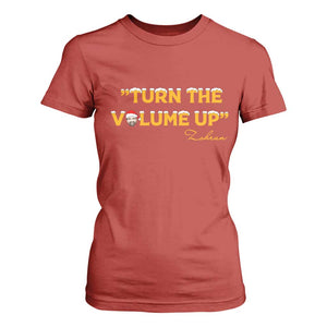 Turn The Volume Up T Shirt For Women Zohran Mamdani Christmas TS14 Red Print Your Wear
