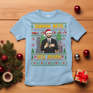 67 Six Seven Zohran Mamdani Christmas T Shirt Progressive Democrats TS14 Light Blue Print Your Wear