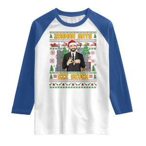 67 Six Seven Zohran Mamdani Christmas Raglan Shirt Progressive Democrats TS14 White Royal Print Your Wear
