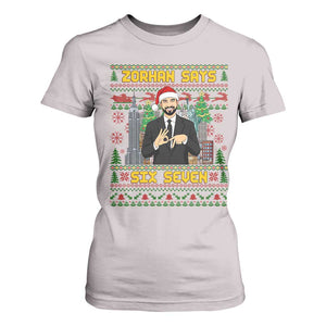 67 Six Seven Zohran Mamdani Christmas T Shirt For Women Progressive Democrats TS14 Ice Gray Print Your Wear