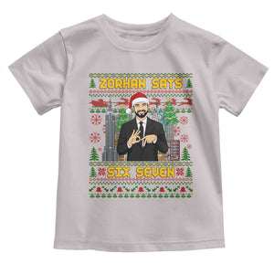 67 Six Seven Zohran Mamdani Christmas Toddler T Shirt Progressive Democrats TS14 Ice Gray Print Your Wear