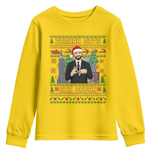 67 Six Seven Zohran Mamdani Christmas Youth Sweatshirt Progressive Democrats TS14 Daisy Print Your Wear