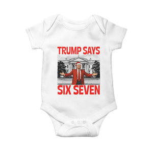 67 Six Seven Trump Christmas Baby Onesie TS14 White Print Your Wear