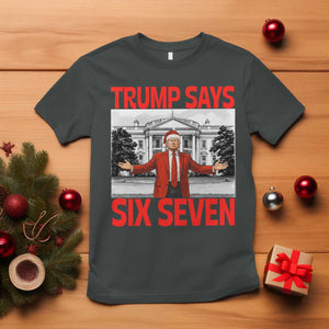 67 Six Seven Trump Christmas T Shirt TS14 Dark Heather Print Your Wear