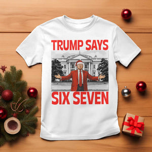 67 Six Seven Trump Christmas T Shirt TS14 White Print Your Wear
