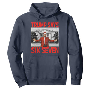 67 Six Seven Trump Christmas Hoodie TS14 Navy Print Your Wear