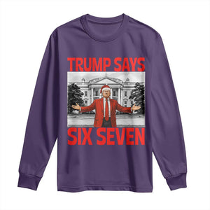 67 Six Seven Trump Christmas Long Sleeve Shirt TS14 Purple Print Your Wear