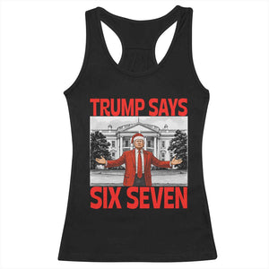 67 Six Seven Trump Christmas Racerback Tank Top TS14 Black Print Your Wear