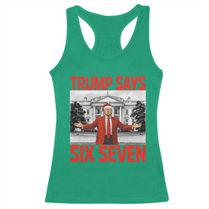 67 Six Seven Trump Christmas Racerback Tank Top TS14 Irish Green Print Your Wear