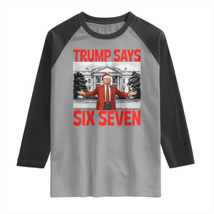 67 Six Seven Trump Christmas Raglan Shirt TS14 Sport Gray Black Print Your Wear