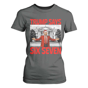 67 Six Seven Trump Christmas T Shirt For Women TS14 Dark Heather Print Your Wear