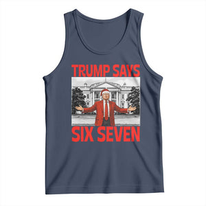 67 Six Seven Trump Christmas Tank Top TS14 Navy Print Your Wear