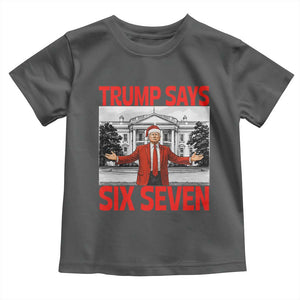 67 Six Seven Trump Christmas Toddler T Shirt TS14 Dark Heather Print Your Wear