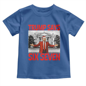 67 Six Seven Trump Christmas Toddler T Shirt TS14 Royal Blue Print Your Wear