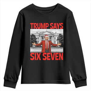 67 Six Seven Trump Christmas Youth Sweatshirt TS14 Black Print Your Wear