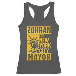 Zohran Mamdani NYC Mayor Racerback Tank Top Funny Cool Trendy Progressive TS14 Dark Heather Print Your Wear