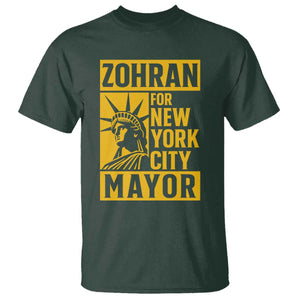 Zohran Mamdani NYC Mayor T Shirt Funny Cool Trendy Progressive TS14 Dark Forest Green Print Your Wear
