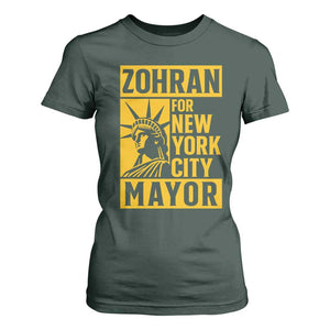 Zohran Mamdani NYC Mayor T Shirt For Women Funny Cool Trendy Progressive TS14 Dark Forest Green Print Your Wear