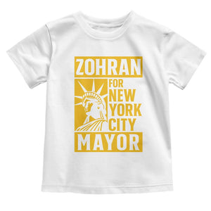 Zohran Mamdani NYC Mayor Toddler T Shirt Funny Cool Trendy Progressive TS14 White Print Your Wear
