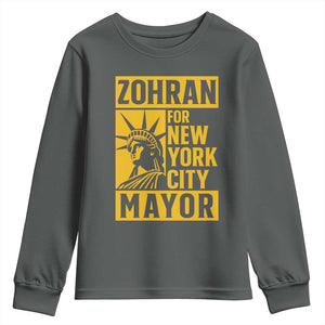 Zohran Mamdani NYC Mayor Youth Sweatshirt Funny Cool Trendy Progressive TS14 Dark Heather Print Your Wear