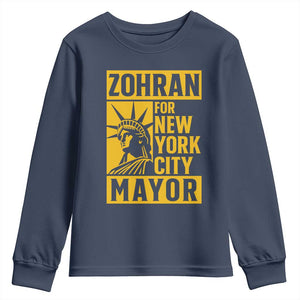 Zohran Mamdani NYC Mayor Youth Sweatshirt Funny Cool Trendy Progressive TS14 Navy Print Your Wear