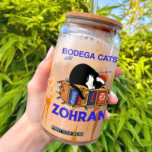Bodega Cats of New York Glass Can Funny Cat NYC Christmas - Print Your Wear