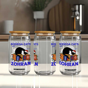 Bodega Cats of New York Glass Can Funny Cat NYC Christmas - Print Your Wear