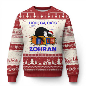 Bodega Cats of New York Ugly Christmas Sweater Funny Cat NYC Xmas TS14 Beige Red Print Your Wear