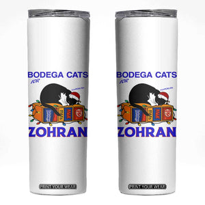 Bodega Cats of New York Skinny Tumbler Funny Cat NYC Christmas TS14 White Print Your Wear