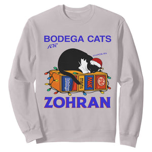 Bodega Cats of New York Sweatshirt Funny Cat NYC Christmas TS14 Ice Gray Print Your Wear
