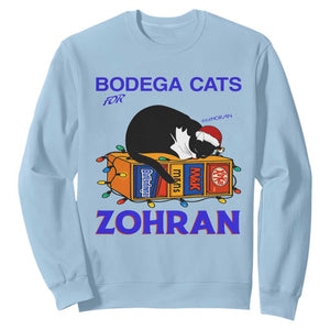 Bodega Cats of New York Sweatshirt Funny Cat NYC Christmas TS14 Light Blue Print Your Wear