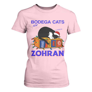 Bodega Cats of New York T Shirt For Women Funny Cat NYC Christmas TS14 Light Pink Print Your Wear