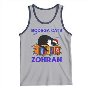 Bodega Cats of New York Tank Top Funny Cat NYC Christmas TS14 Athletic Heather Navy Print Your Wear