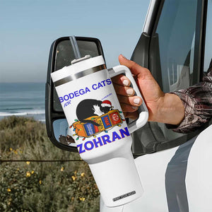 Bodega Cats of New York Tumbler With Handle Funny Cat NYC Christmas - Print Your Wear