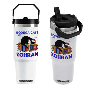 Bodega Cats of New York Flip Straw Tumbler Funny Cat NYC Christmas TS14 One Size: 30 oz White Print Your Wear