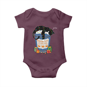 Bodega Cats of New York Baby Onesie Funny Democrat Christmas TS14 Maroon Print Your Wear