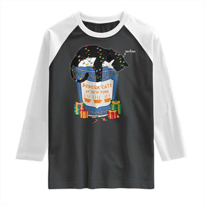 Bodega Cats of New York Raglan Shirt Funny Democrat Christmas TS14 Black White Print Your Wear