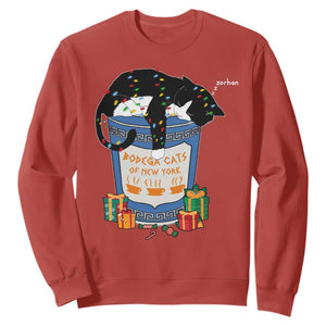 Bodega Cats of New York Sweatshirt Funny Democrat Christmas TS14 Red Print Your Wear