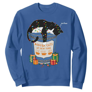 Bodega Cats of New York Sweatshirt Funny Democrat Christmas TS14 Royal Blue Print Your Wear