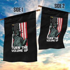 Turn The Volume Up Garden Flag Statue of Liberty Patriotic American Flag TS14 Print Your Wear