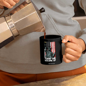 Turn The Volume Up Coffee Mug Statue of Liberty Patriotic American Flag TS14 Print Your Wear
